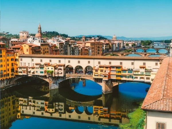 Veduta di Ponte Vecchio. Firenze, Italia