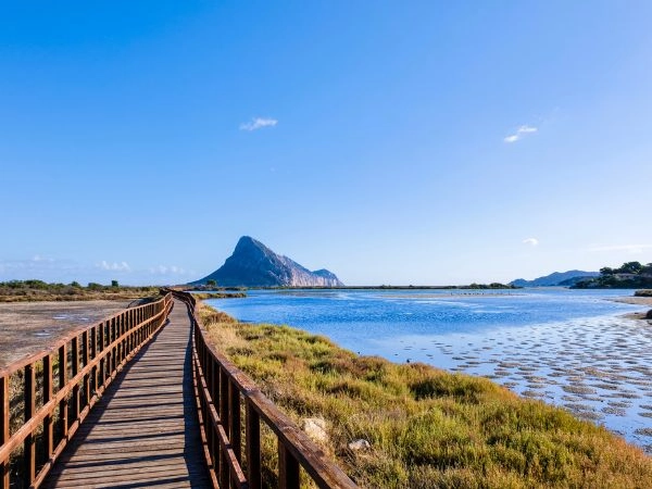 L’isola di Tavolara, con due capi che rompono la rigida geometria dell’isola