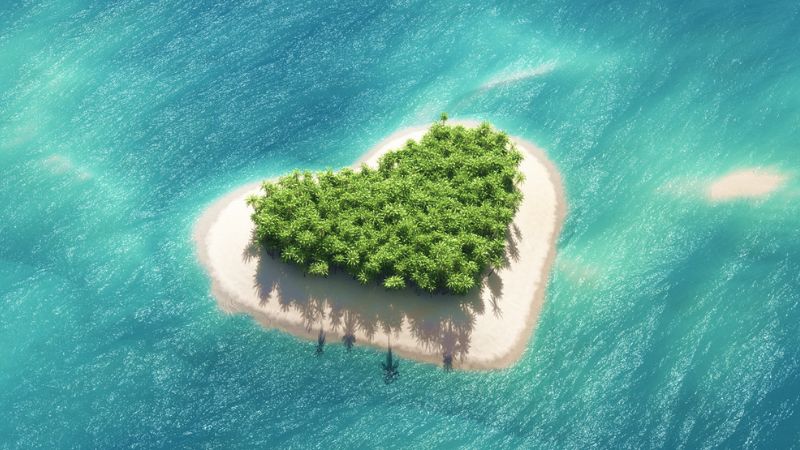 Isole a forma di cuore: Viaggi di nozze nelle le isole degli innamorati!