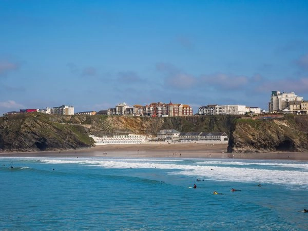 Spiagge in Cornovaglia, la costa settentrionale beneficia delle onde dell'Atlantico per praticare il surf, quelle di Newquay e Fistral