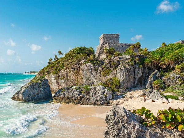 Spiaggia di Tulum e rovine Maya, Messico
