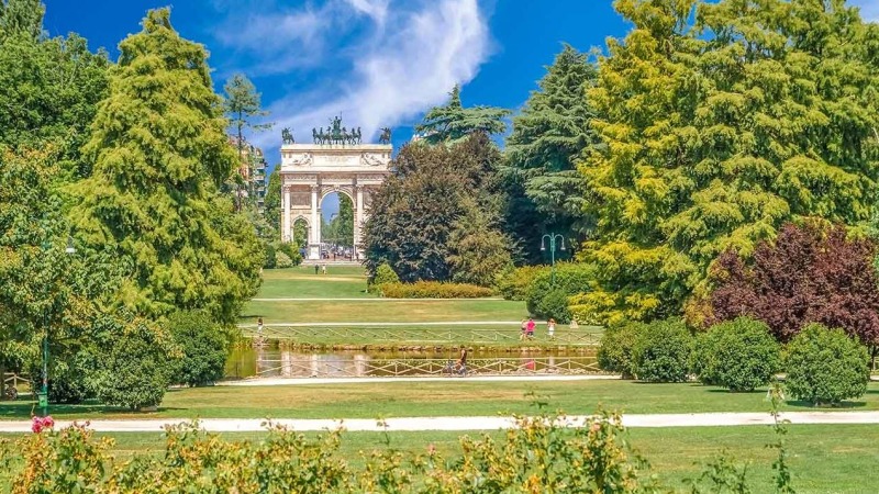 L'Arco della Pace visto dal Parco Sempione