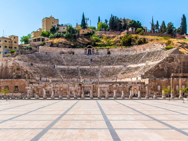 Teatro Romano,Amman, costruito durante il regno di Antonio Pio con una capienza di circa 6000 persone