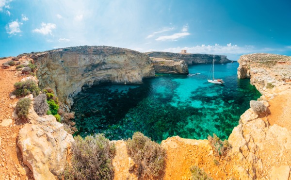 Crystal Lagoon sull'isola di Comino a Malta