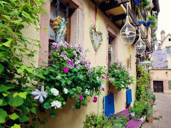 Il borgo medievale di Riquewihr, Le sue case a graticcio dai colori vivaci, le strade strette e tortuose e i fiori che adornano le finestre
