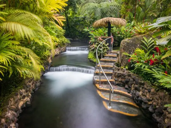 Sorgenti termali naturali di Tabacon nel Parco Nazionale del vulcano Arenal Costa Rica
