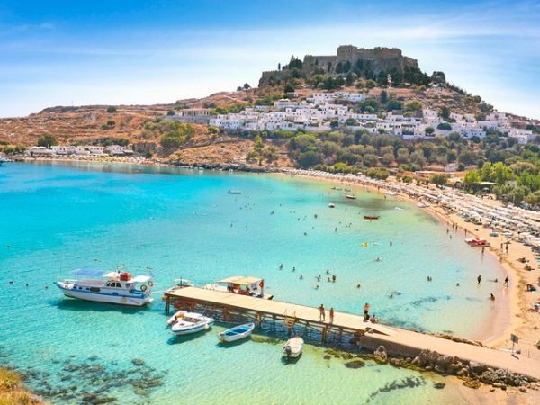 St.Paul s Bay, Lindos sull'isola di Rod, spiagge, villaggi e siti archeologici